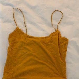 pacsun yellow revved tank top (cropped)